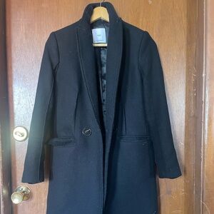 MANGO Suit Black long coat XS - XXS